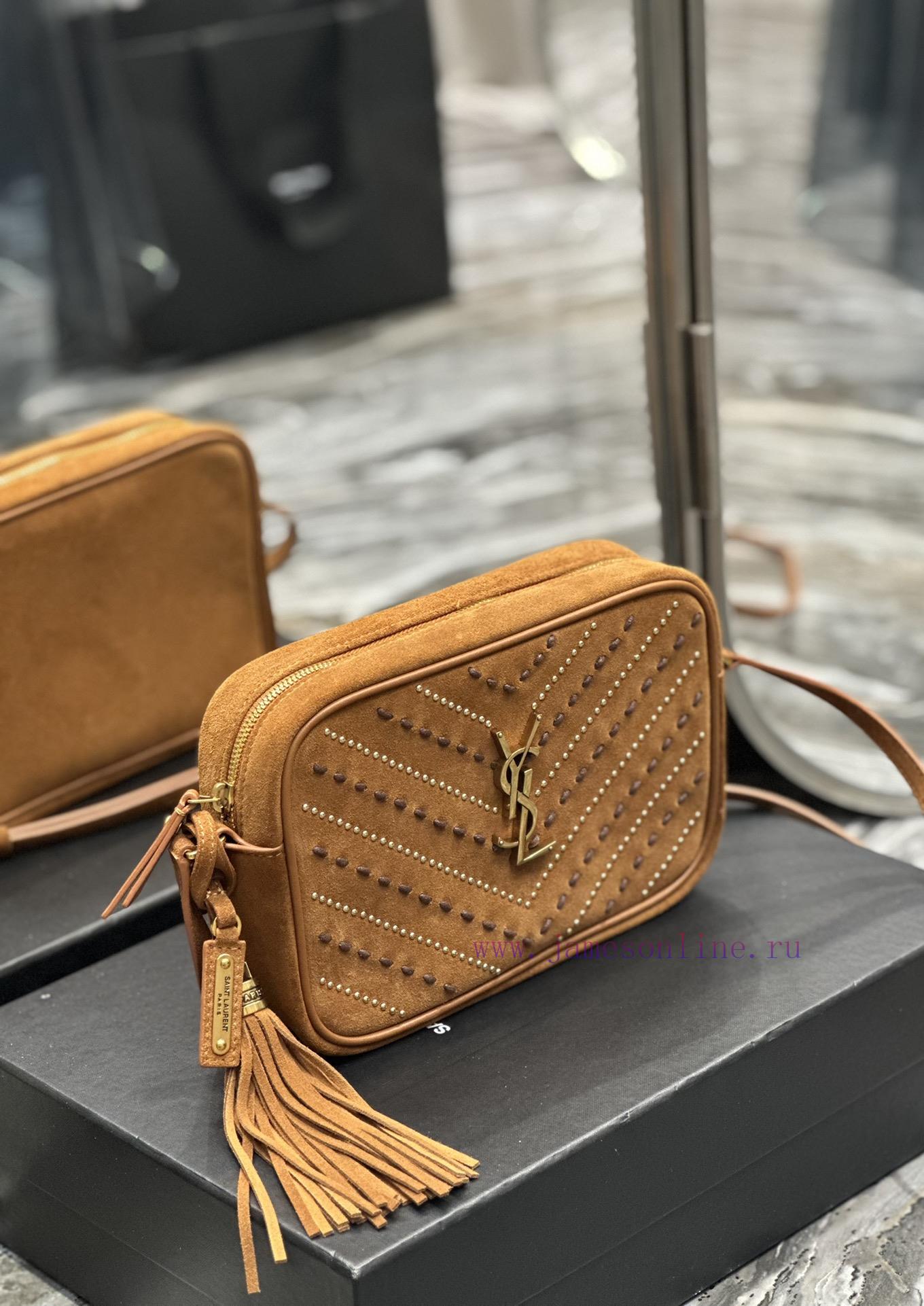 Yves Saint Laurent Bags 𝑳𝒐𝒖 Camera Bag _ Matte SeriesCaramel rivet threading techniqueTop imported Italian cowhide i k0h3tuhr - Image 6