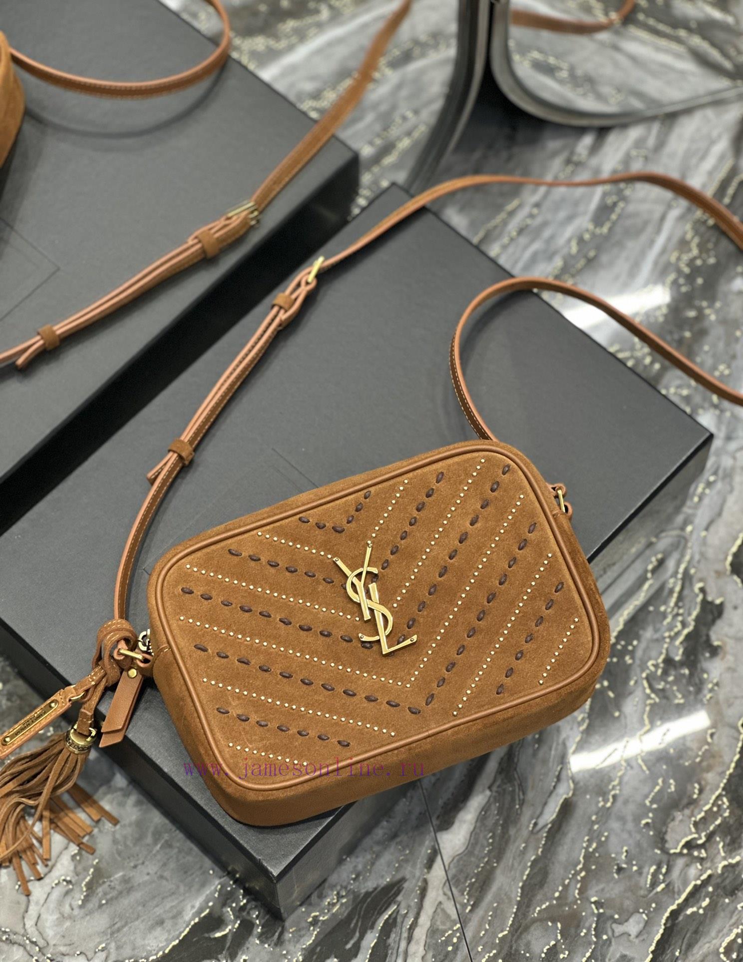 Yves Saint Laurent Bags 𝑳𝒐𝒖 Camera Bag _ Matte SeriesCaramel rivet threading techniqueTop imported Italian cowhide i k0h3tuhr - Image 9