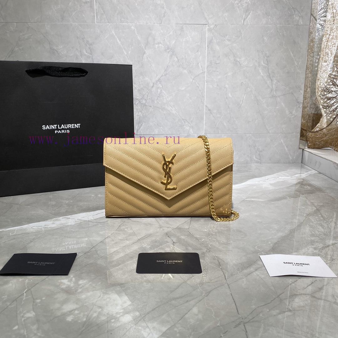 Yves Saint Laurent Bags 𝑴𝒐𝒏𝒐𝒈𝒓𝒂𝒎 𝑾𝒐𝒄 MONOGRAM caviar pattern envelope package A super practical small bag, the most q8rvply1