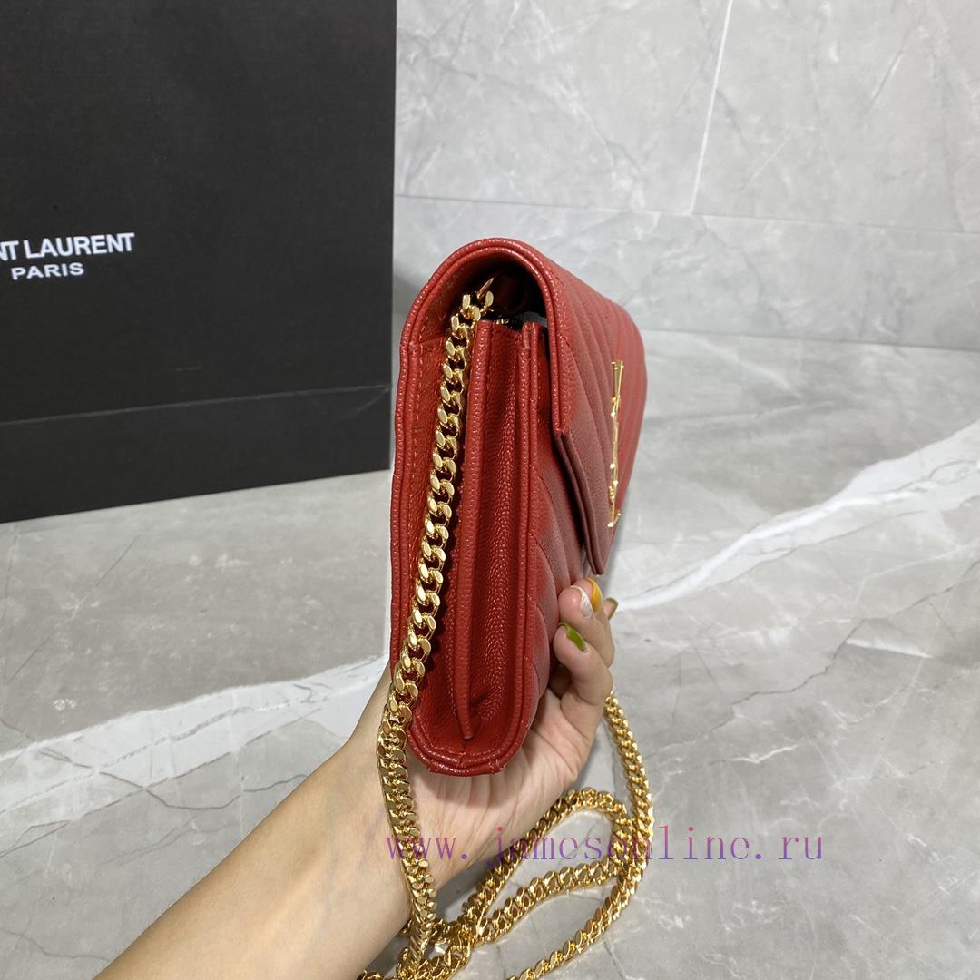 Yves Saint Laurent Bags 𝑴𝒐𝒏𝒐𝒈𝒓𝒂𝒎 𝑾𝒐𝒄 MONOGRAM caviar pattern envelope package A super practical small bag, the most utws6k31 - Image 5