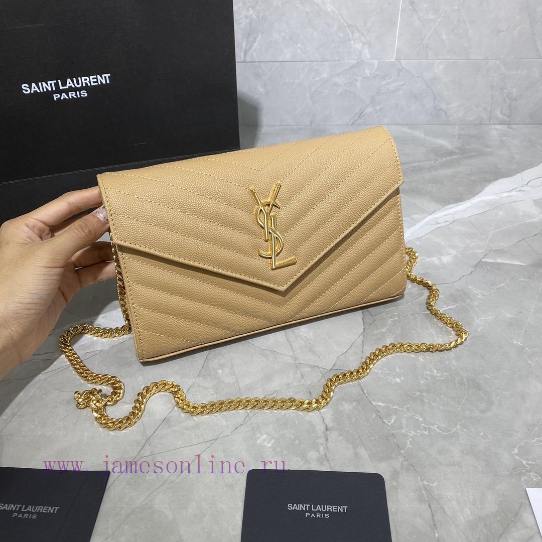 Yves Saint Laurent Bags 𝑴𝒐𝒏𝒐𝒈𝒓𝒂𝒎 𝑾𝒐𝒄 MONOGRAM caviar pattern envelope package A super practical small bag, the most q8rvply1 - Image 3