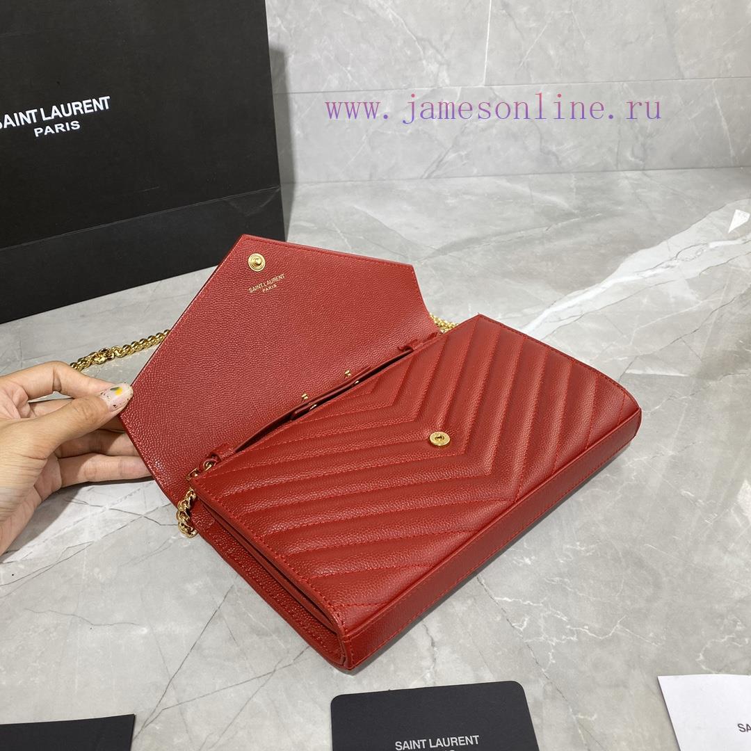 Yves Saint Laurent Bags 𝑴𝒐𝒏𝒐𝒈𝒓𝒂𝒎 𝑾𝒐𝒄 MONOGRAM caviar pattern envelope package A super practical small bag, the most utws6k31 - Image 6