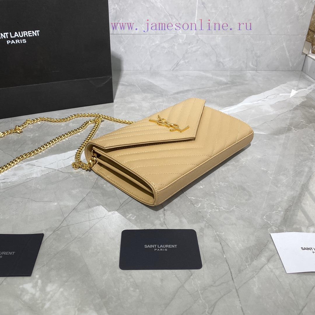 Yves Saint Laurent Bags 𝑴𝒐𝒏𝒐𝒈𝒓𝒂𝒎 𝑾𝒐𝒄 MONOGRAM caviar pattern envelope package A super practical small bag, the most q8rvply1 - Image 5