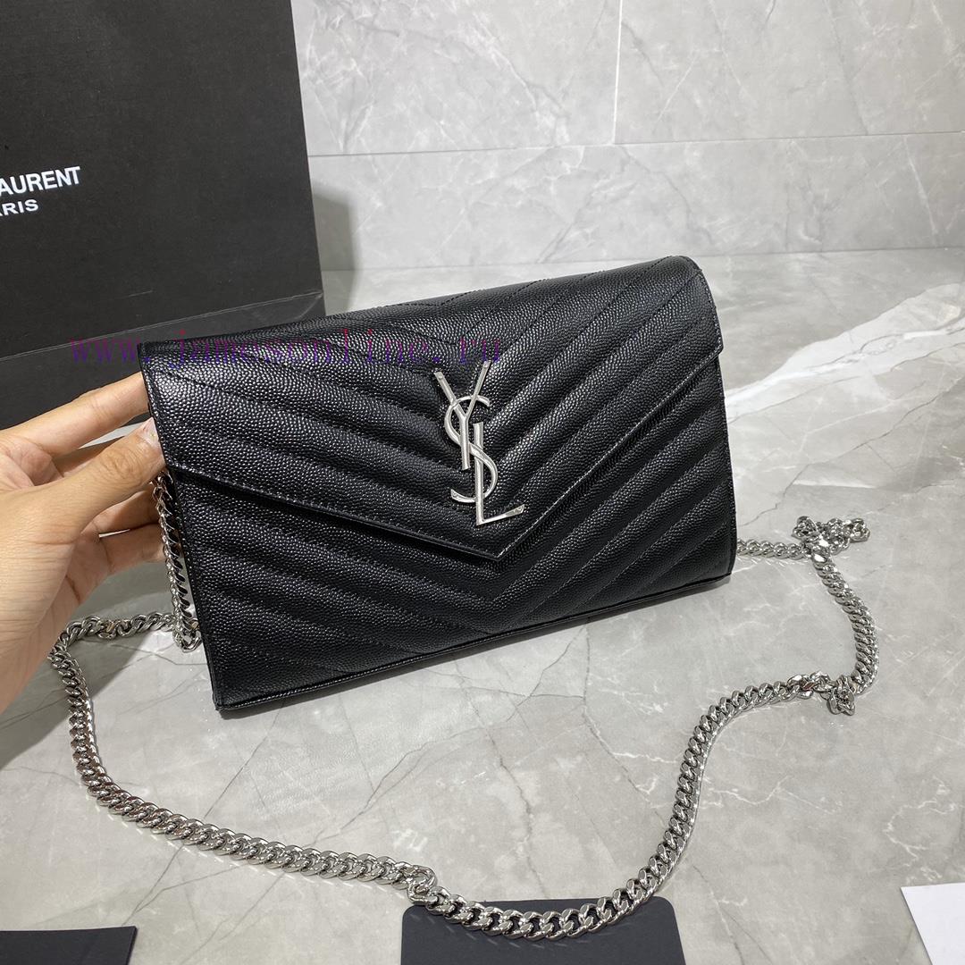 Yves Saint Laurent Bags 𝑴𝒐𝒏𝒐𝒈𝒓𝒂𝒎 𝑾𝒐𝒄 MONOGRAM caviar pattern envelope package A super practical small bag, the most j5tlxqmy - Image 3