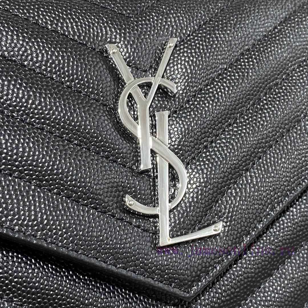 Yves Saint Laurent Bags 𝑴𝒐𝒏𝒐𝒈𝒓𝒂𝒎 𝑾𝒐𝒄 MONOGRAM caviar pattern envelope package A super practical small bag, the most j5tlxqmy - Image 4