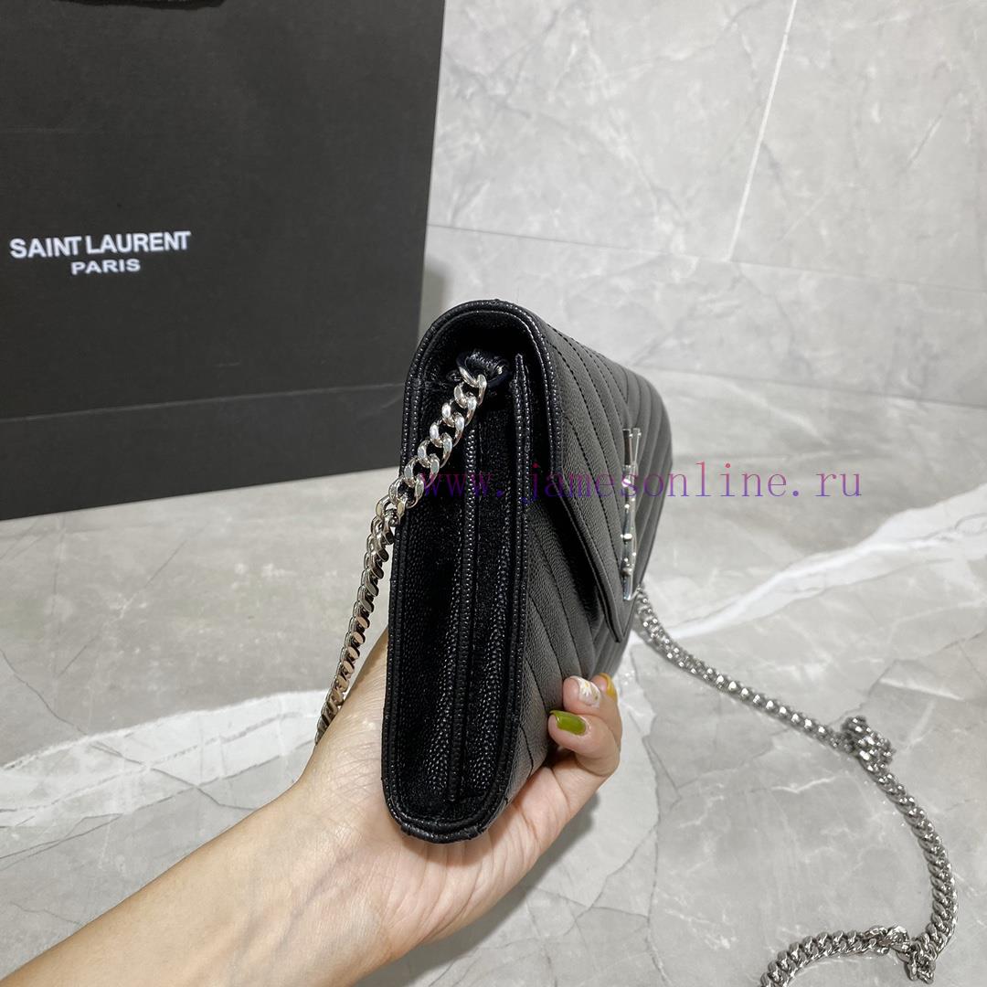 Yves Saint Laurent Bags 𝑴𝒐𝒏𝒐𝒈𝒓𝒂𝒎 𝑾𝒐𝒄 MONOGRAM caviar pattern envelope package A super practical small bag, the most j5tlxqmy - Image 5