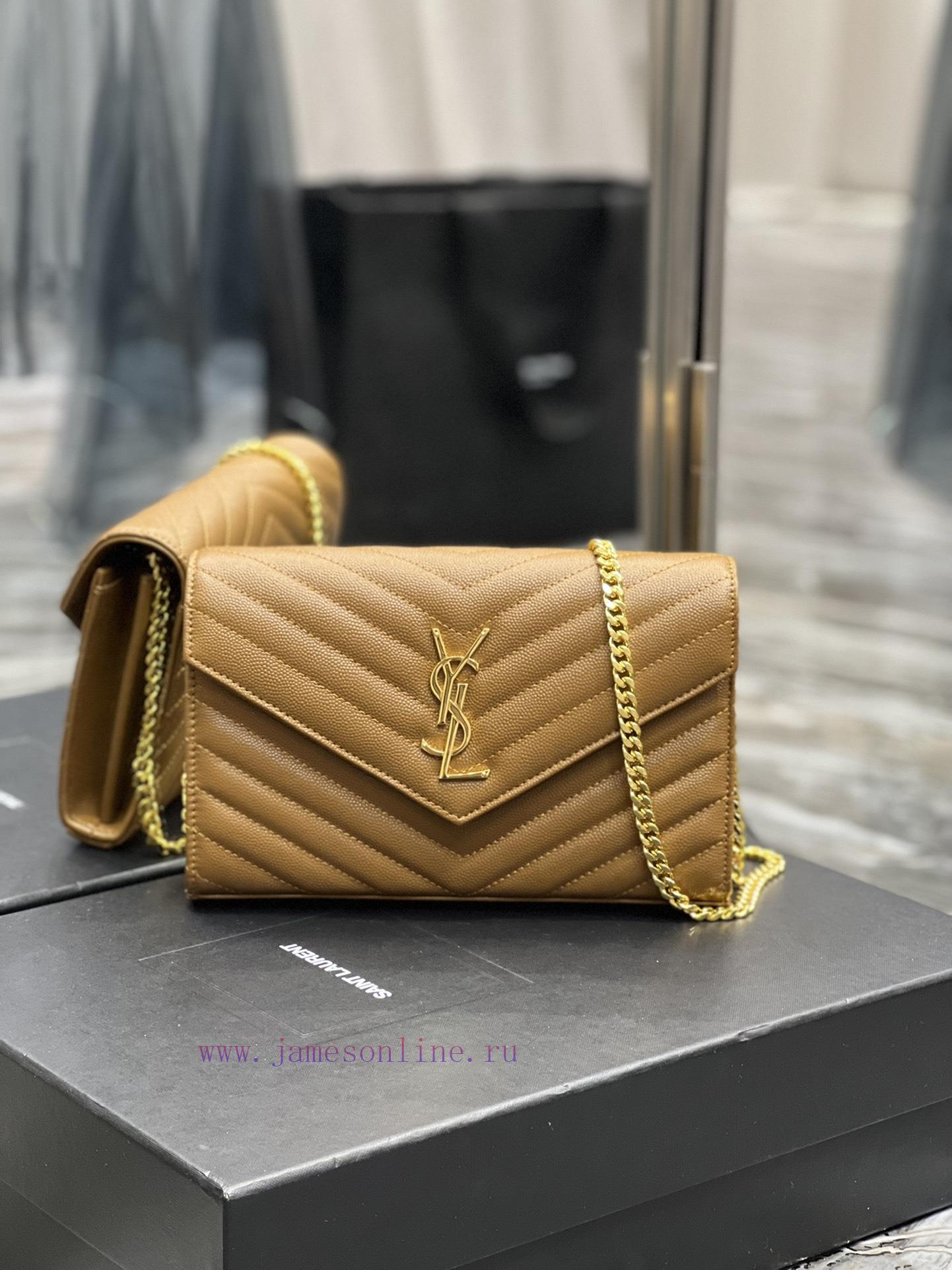 Yves Saint Laurent Bags 𝑴𝒐𝒏𝒐𝒈𝒓𝒂𝒎 𝑾𝒐𝒄 MONOGRAM caviar pattern envelope package A super practical small bag, the most 4rd62pac - Image 2