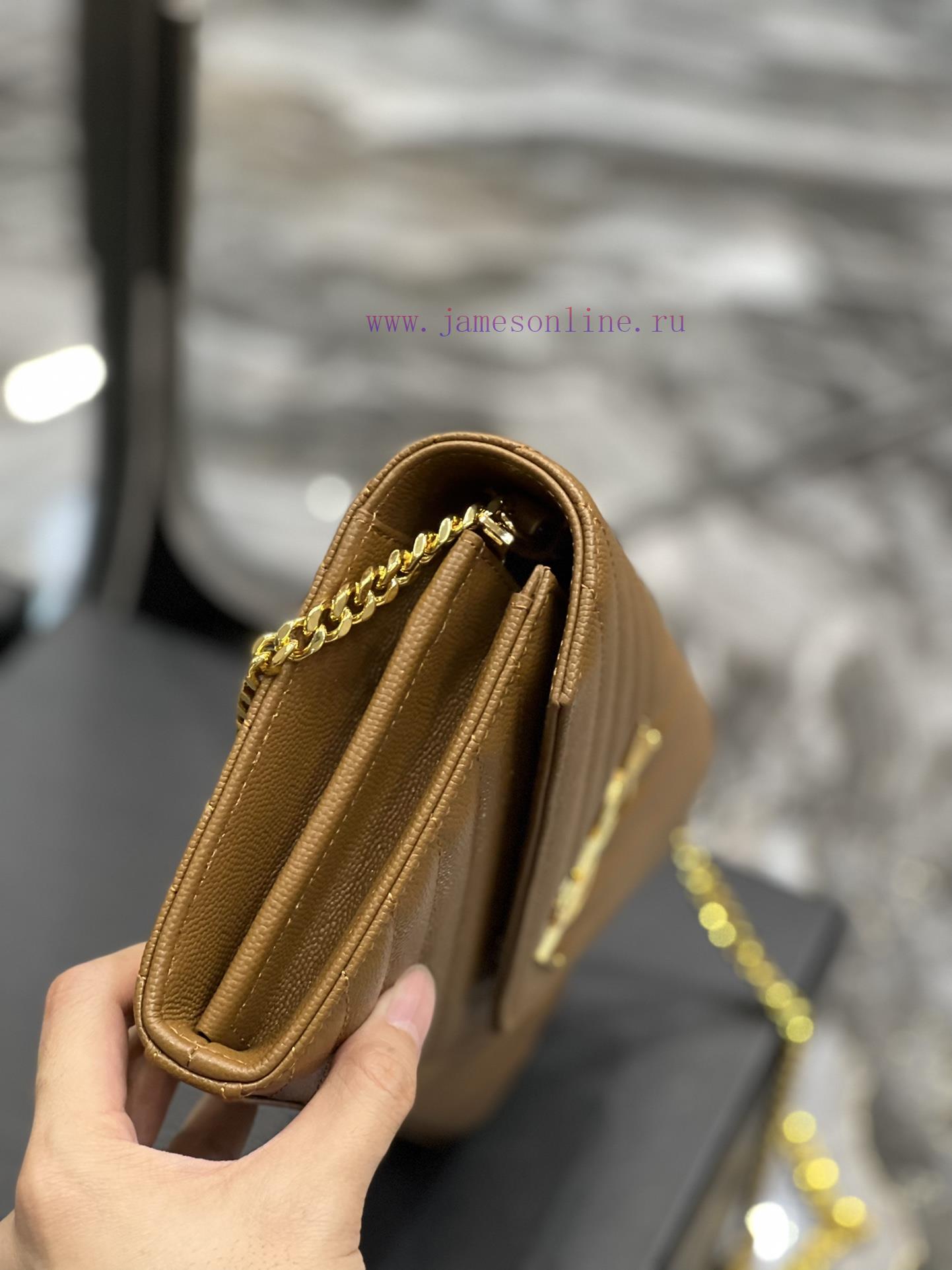 Yves Saint Laurent Bags 𝑴𝒐𝒏𝒐𝒈𝒓𝒂𝒎 𝑾𝒐𝒄 MONOGRAM caviar pattern envelope package A super practical small bag, the most 4rd62pac - Image 6