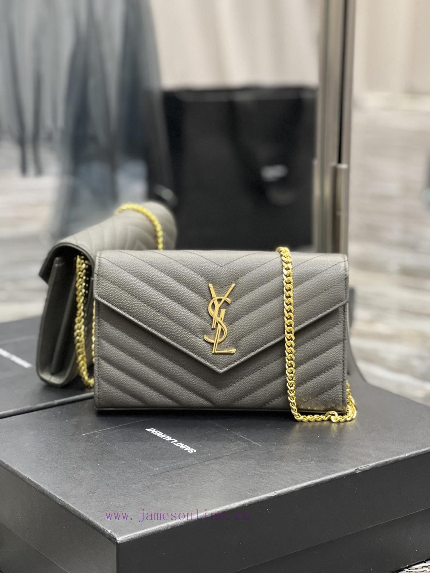 Yves Saint Laurent Bags 𝑴𝒐𝒏𝒐𝒈𝒓𝒂𝒎 𝑾𝒐𝒄 MONOGRAM caviar pattern envelope package A super practical small bag, the most o5x49bsb