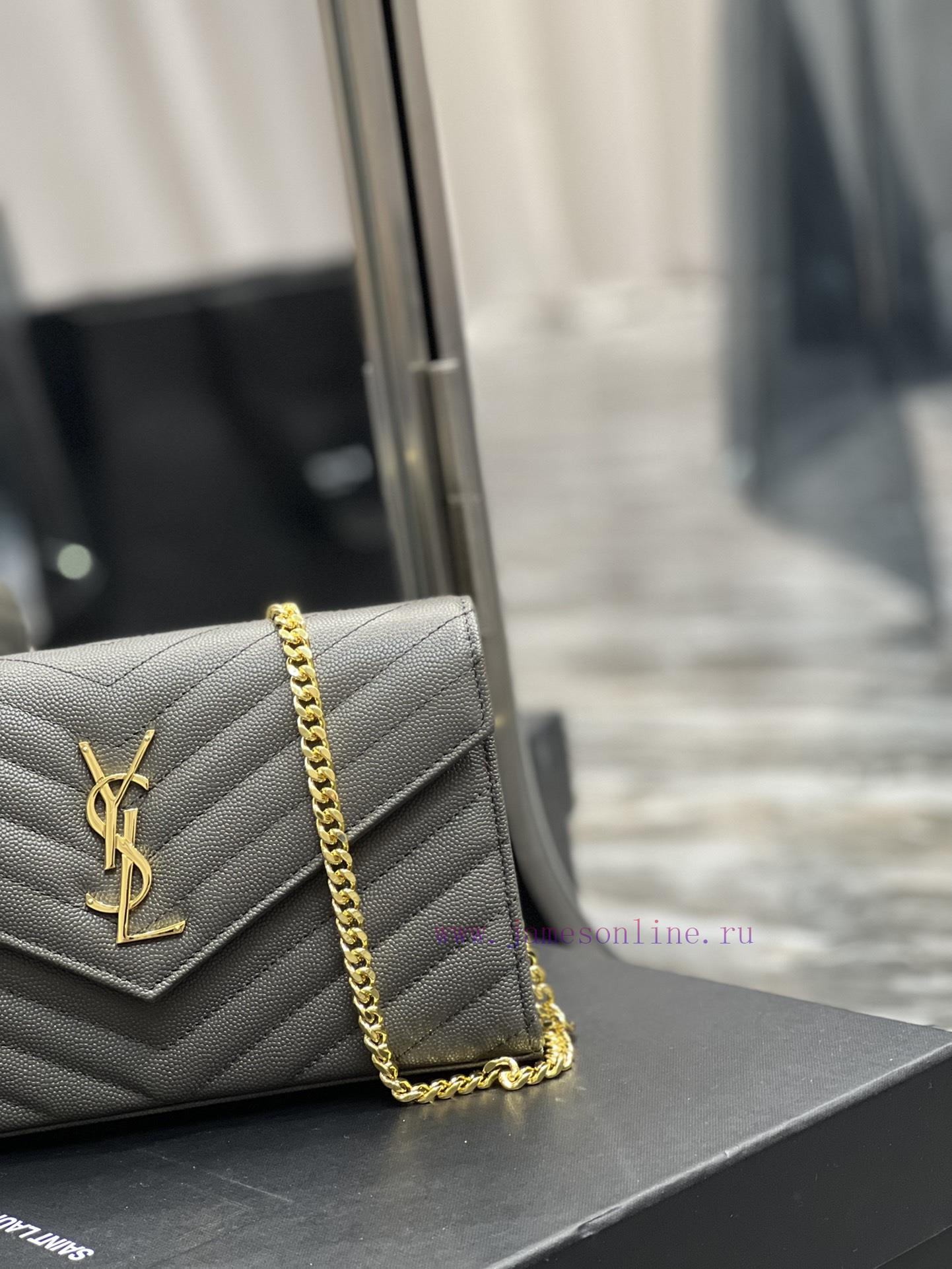 Yves Saint Laurent Bags 𝑴𝒐𝒏𝒐𝒈𝒓𝒂𝒎 𝑾𝒐𝒄 MONOGRAM caviar pattern envelope package A super practical small bag, the most o5x49bsb - Image 4