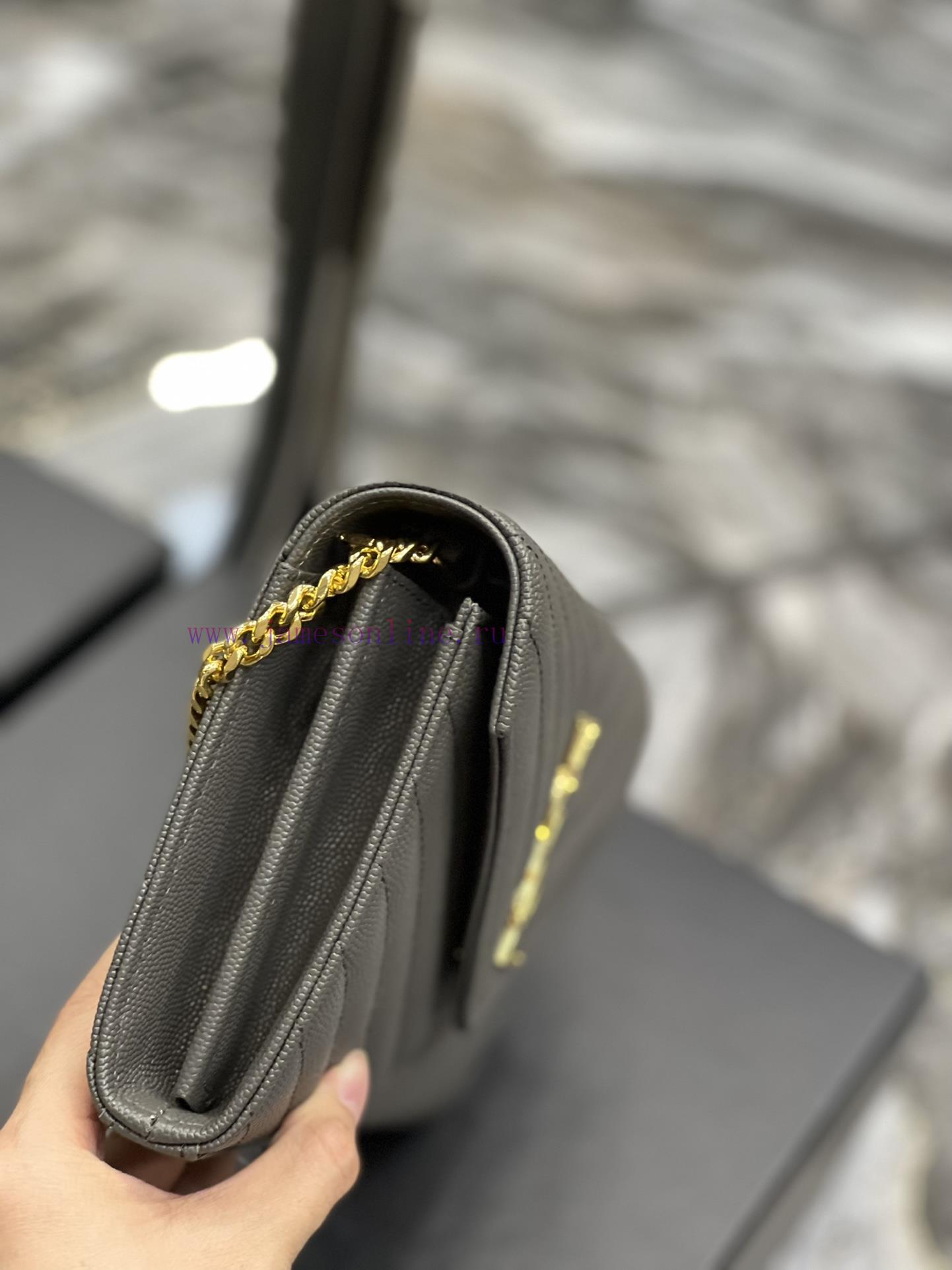 Yves Saint Laurent Bags 𝑴𝒐𝒏𝒐𝒈𝒓𝒂𝒎 𝑾𝒐𝒄 MONOGRAM caviar pattern envelope package A super practical small bag, the most o5x49bsb - Image 6