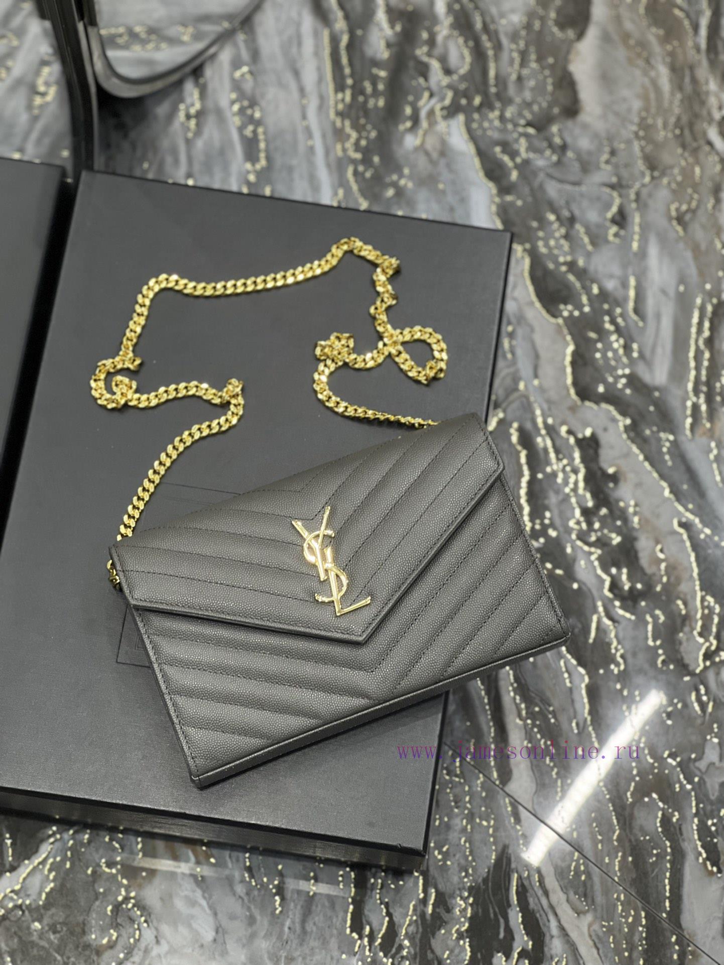 Yves Saint Laurent Bags 𝑴𝒐𝒏𝒐𝒈𝒓𝒂𝒎 𝑾𝒐𝒄 MONOGRAM caviar pattern envelope package A super practical small bag, the most o5x49bsb - Image 8