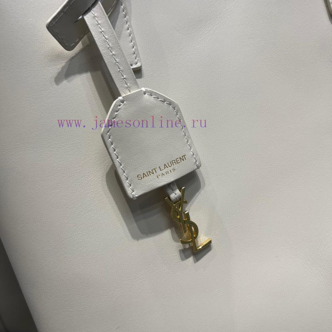Yves Saint Laurent Bags 𝑺𝒉𝒐𝒑𝒑𝒊𝒏𝒈 𝒕𝒐𝒕𝒆 𝒃𝒂𝒈_A simple and low-key solid color shopping bag, paired with a metal logo pe ea2um979 - Image 5