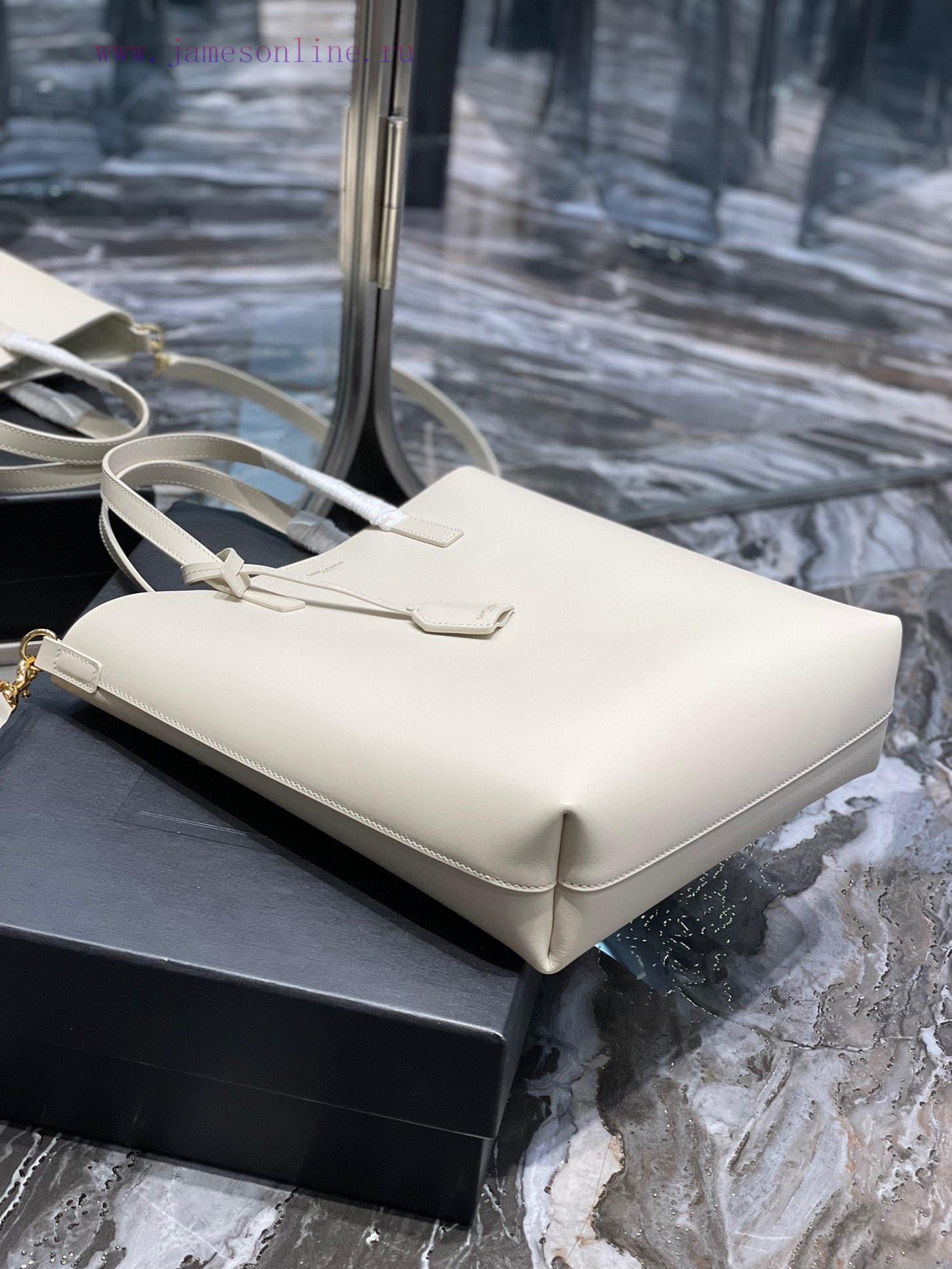Yves Saint Laurent Bags 𝑺𝒉𝒐𝒑𝒑𝒊𝒏𝒈 𝒕𝒐𝒕𝒆 𝒃𝒂𝒈_A simple and low-key solid color shopping bag, paired with a metal logo pe ea2um979 - Image 8