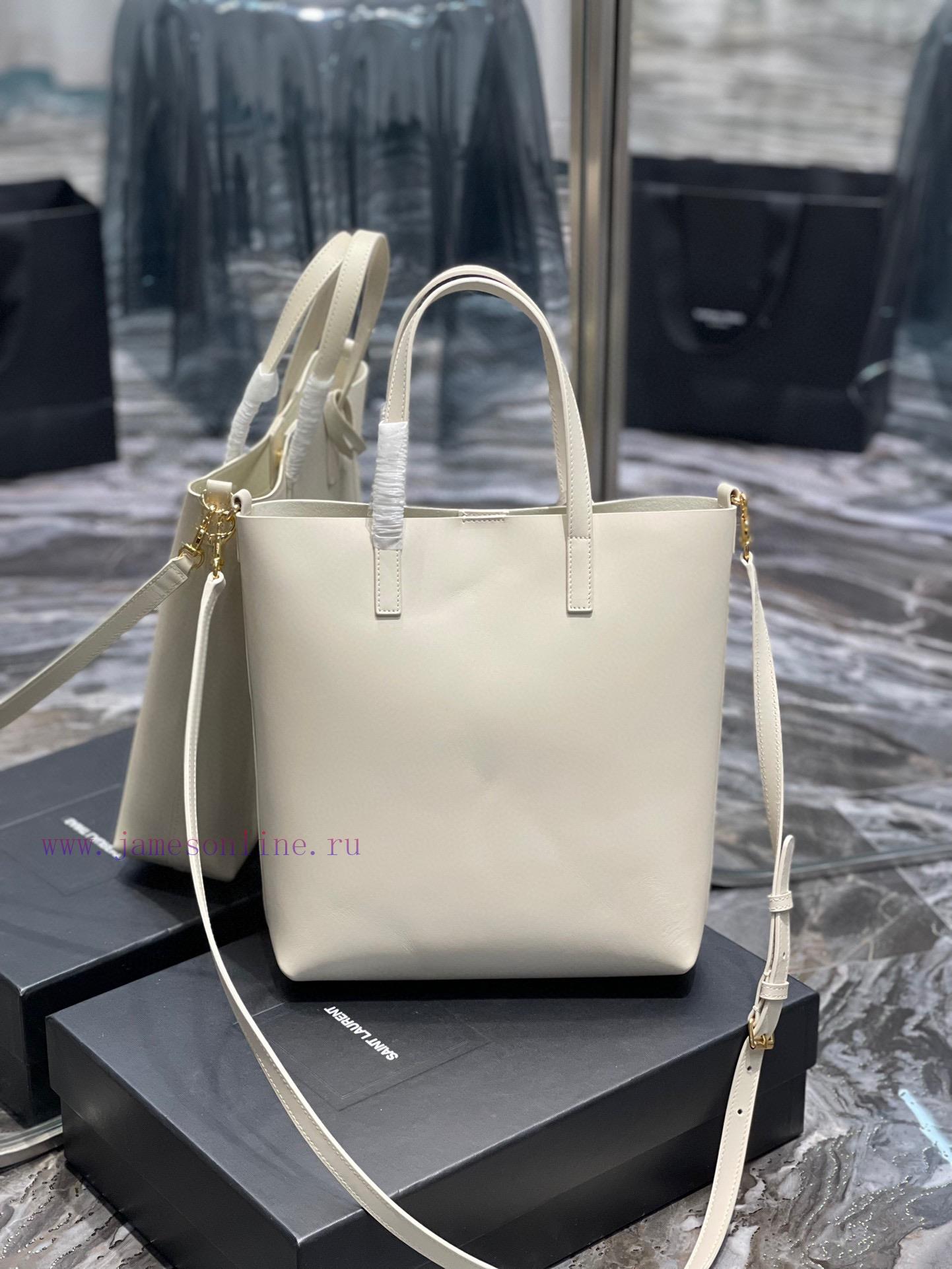 Yves Saint Laurent Bags 𝑺𝒉𝒐𝒑𝒑𝒊𝒏𝒈 𝒕𝒐𝒕𝒆 𝒃𝒂𝒈_A simple and low-key solid color shopping bag, paired with a metal logo pe ea2um979 - Image 10