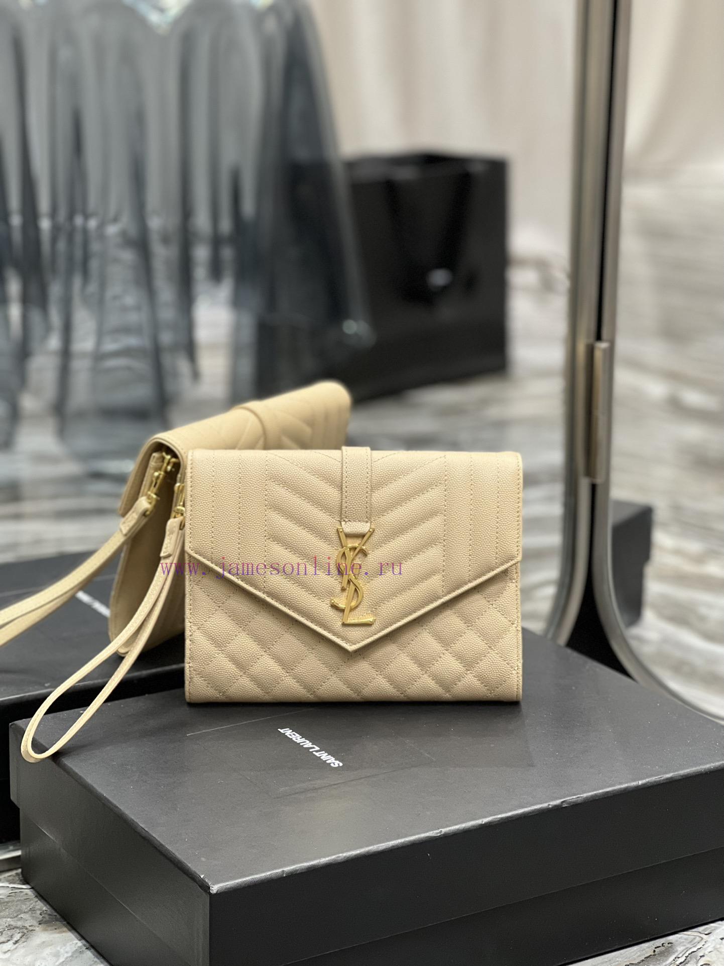 Yves Saint Laurent Bags 𝑴𝑶𝑵𝑶𝑮𝑹𝑨𝑴 _ Caviar handbag, with detachable wrist strap, wear-resistant caviar pattern, 100% jbulsnq9