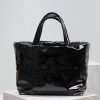 Yves Saint Laurent Bags Black patent leather tote bag_Newly launched men's simple and fashionable shopping tote bag gai3wfjb