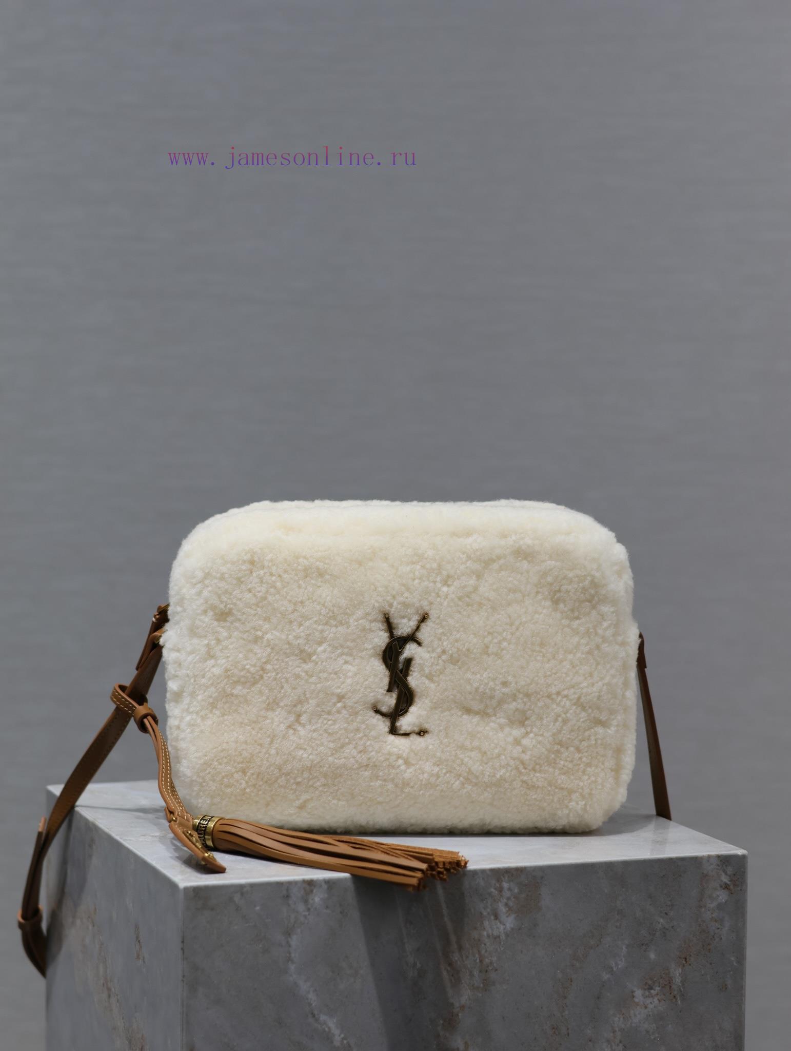 Yves Saint Laurent Bags 𝑳𝒐𝒖 Camera Bag - Lamb Wool with LeatherTop level imported Italian cowhide camera bag. Hong K mimb252q - Image 2