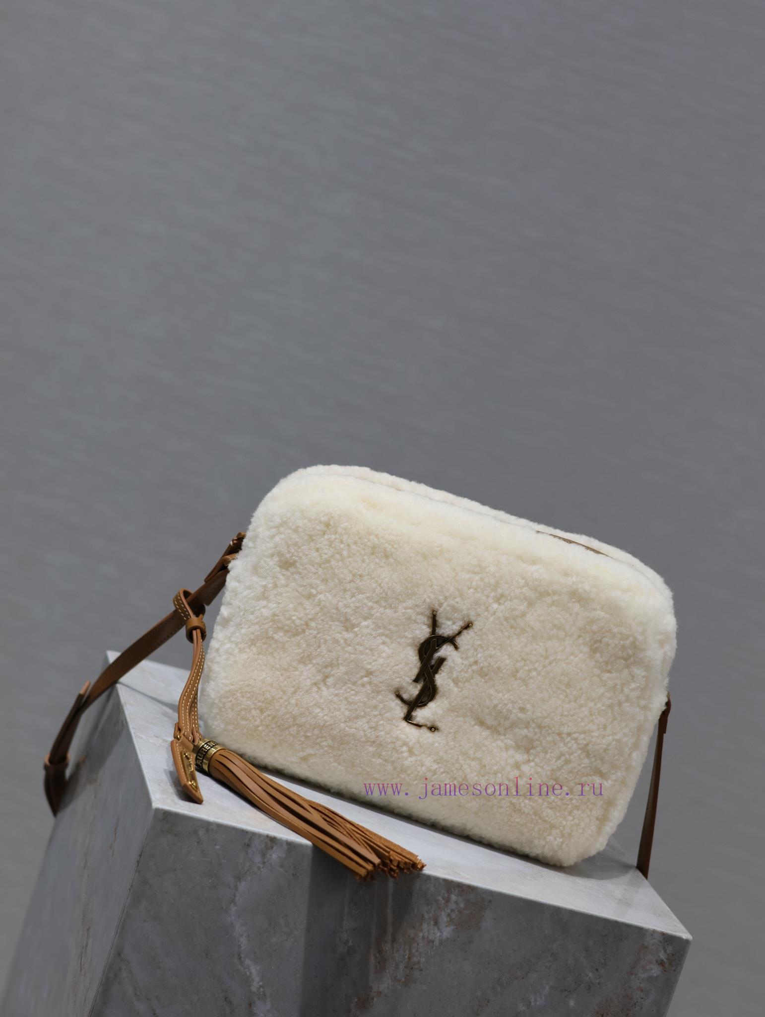 Yves Saint Laurent Bags 𝑳𝒐𝒖 Camera Bag - Lamb Wool with LeatherTop level imported Italian cowhide camera bag. Hong K mimb252q - Image 3