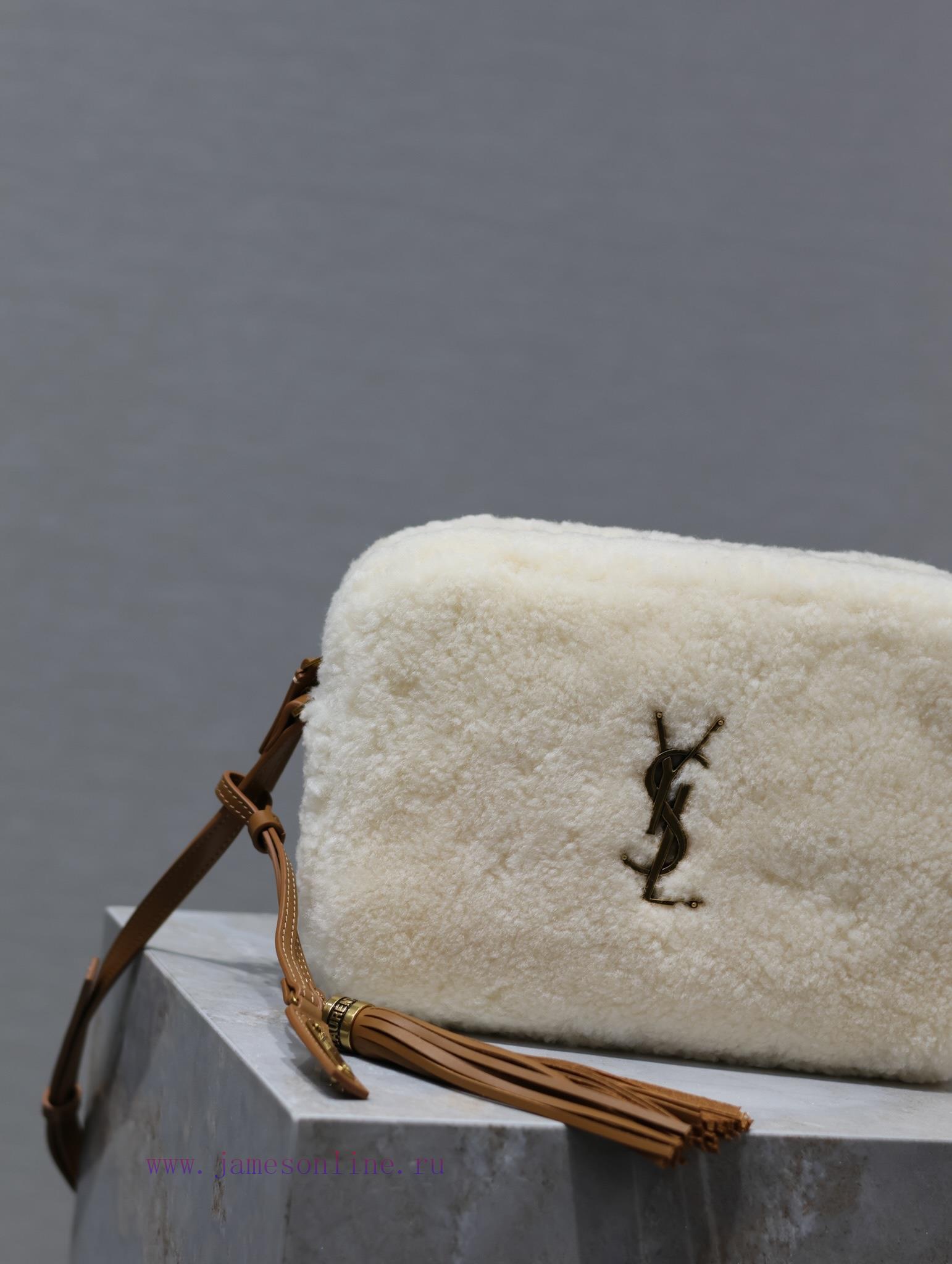 Yves Saint Laurent Bags 𝑳𝒐𝒖 Camera Bag - Lamb Wool with LeatherTop level imported Italian cowhide camera bag. Hong K mimb252q - Image 4