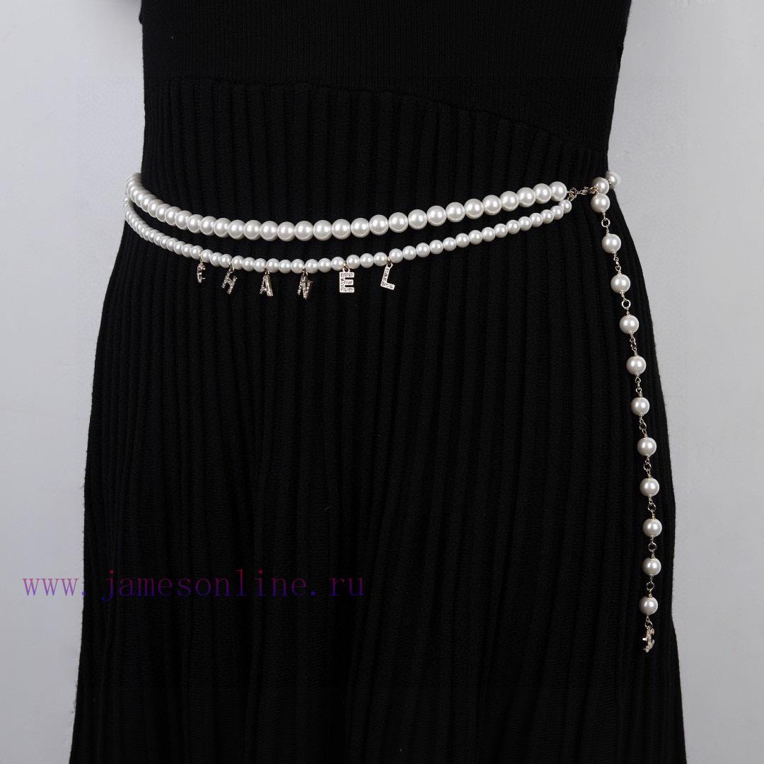 CHANEL ® Chanel Double-layer Pearl Waist Chain Original Material Synchronized New Style Choo 7sw4axn3 - Image 3