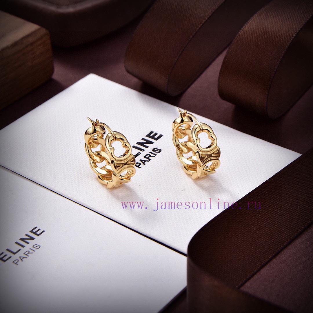 Celine's New Earrings PRECLOUS New Simple And Fashionable Earrings Are Made Of Brass Material P ae05706i - Image 2