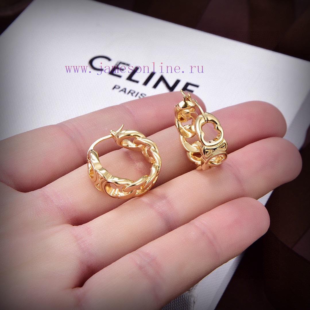 Celine's New Earrings PRECLOUS New Simple And Fashionable Earrings Are Made Of Brass Material P ae05706i - Image 5