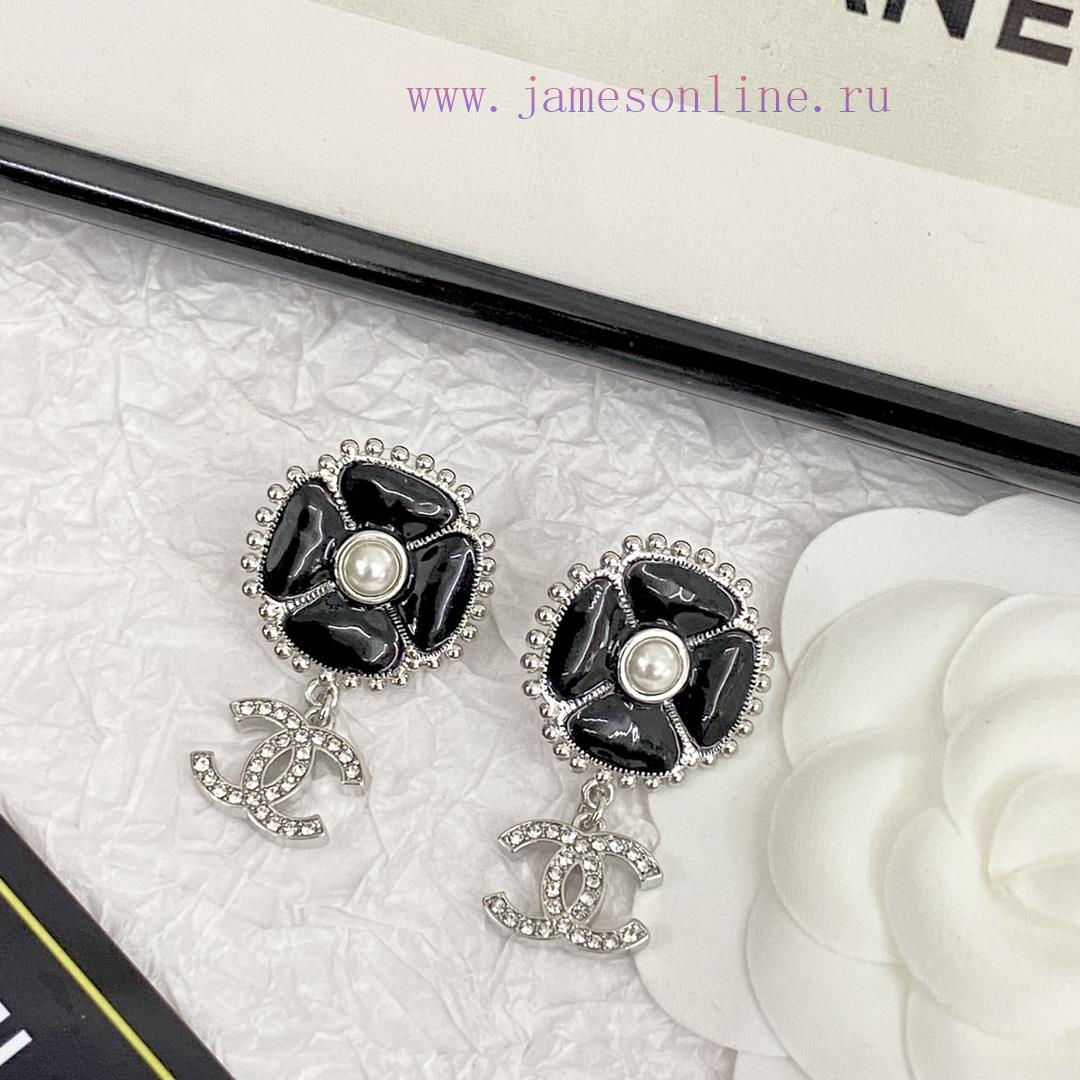 Code E2427Chanel Earrings Hot Selling Item Hits New Consensus ZpCHAN 23K Enamel Camellia Double iucjionj - Image 2