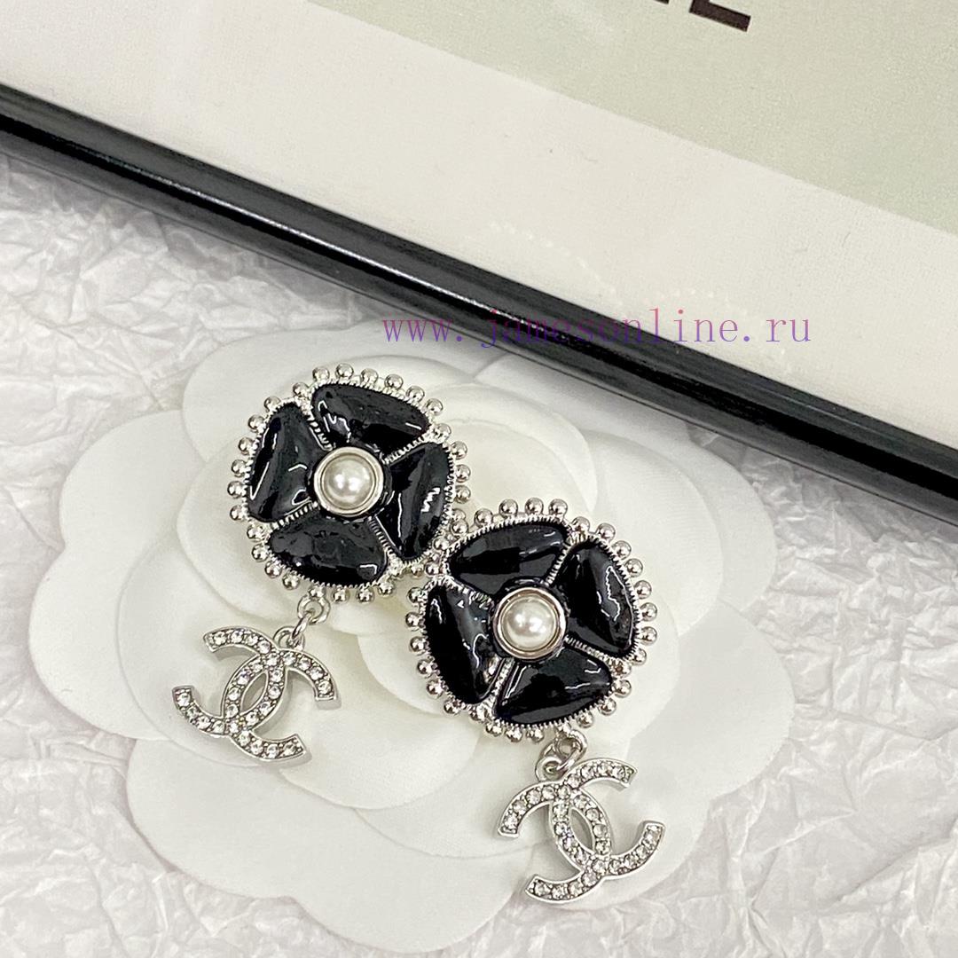 Code E2427Chanel Earrings Hot Selling Item Hits New Consensus ZpCHAN 23K Enamel Camellia Double iucjionj - Image 7