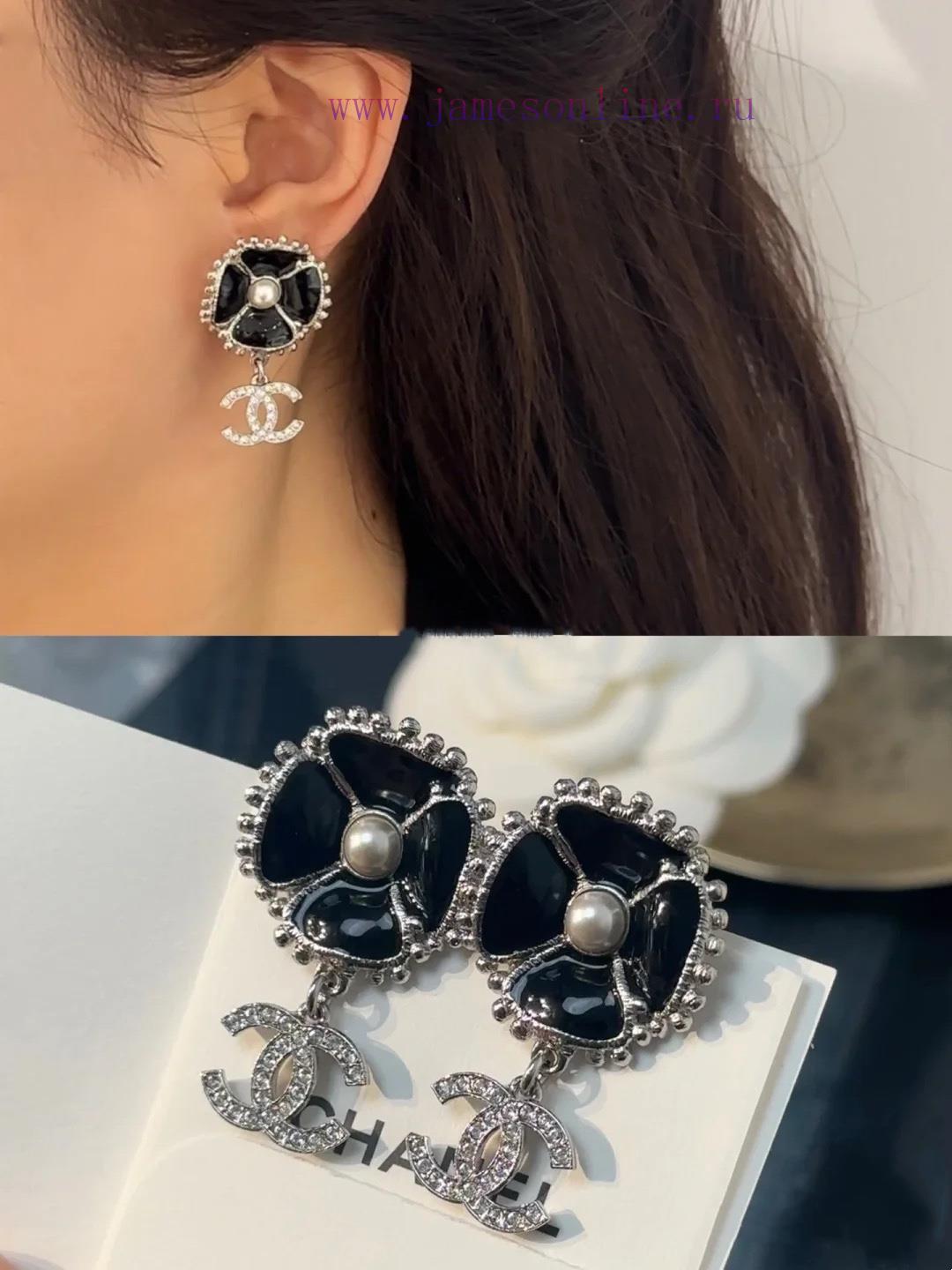 Code E2427Chanel Earrings Hot Selling Item Hits New Consensus ZpCHAN 23K Enamel Camellia Double iucjionj - Image 8