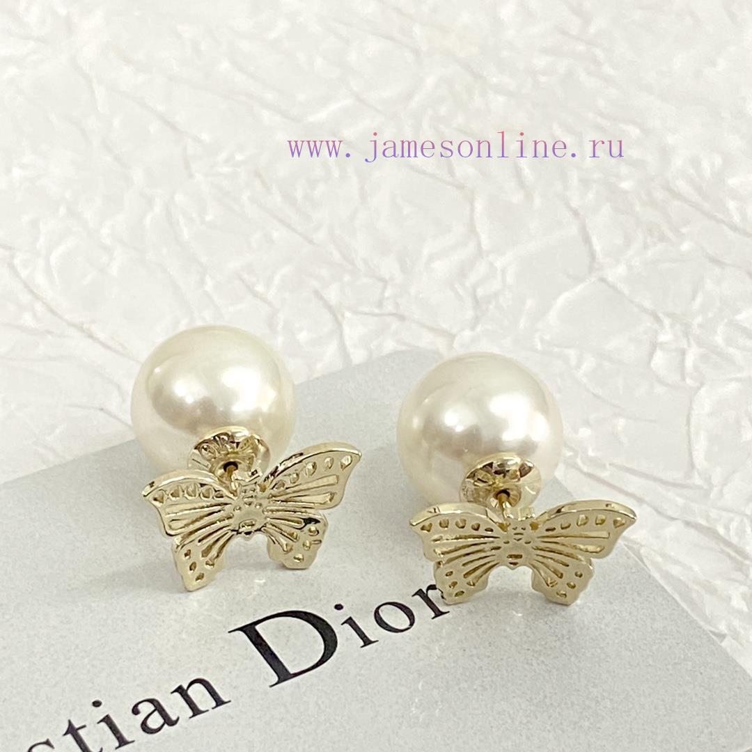 Code E2432DIOR Earrings Are Hot Selling And Newly ReleasedDior Pearl Butterfly 🦋 Earrings🤑 Thes 7yh94jm0 - Image 2