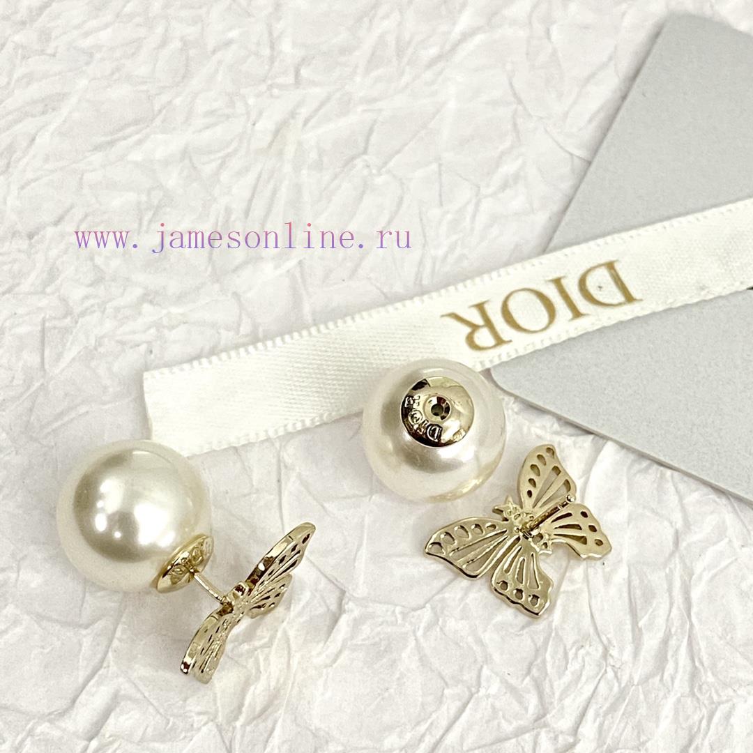 Code E2432DIOR Earrings Are Hot Selling And Newly ReleasedDior Pearl Butterfly 🦋 Earrings🤑 Thes 7yh94jm0 - Image 4