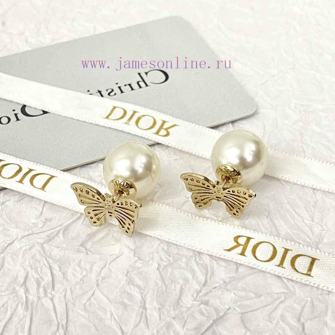 Code E2432DIOR Earrings Are Hot Selling And Newly ReleasedDior Pearl Butterfly 🦋 Earrings🤑 Thes 7yh94jm0 - Image 6