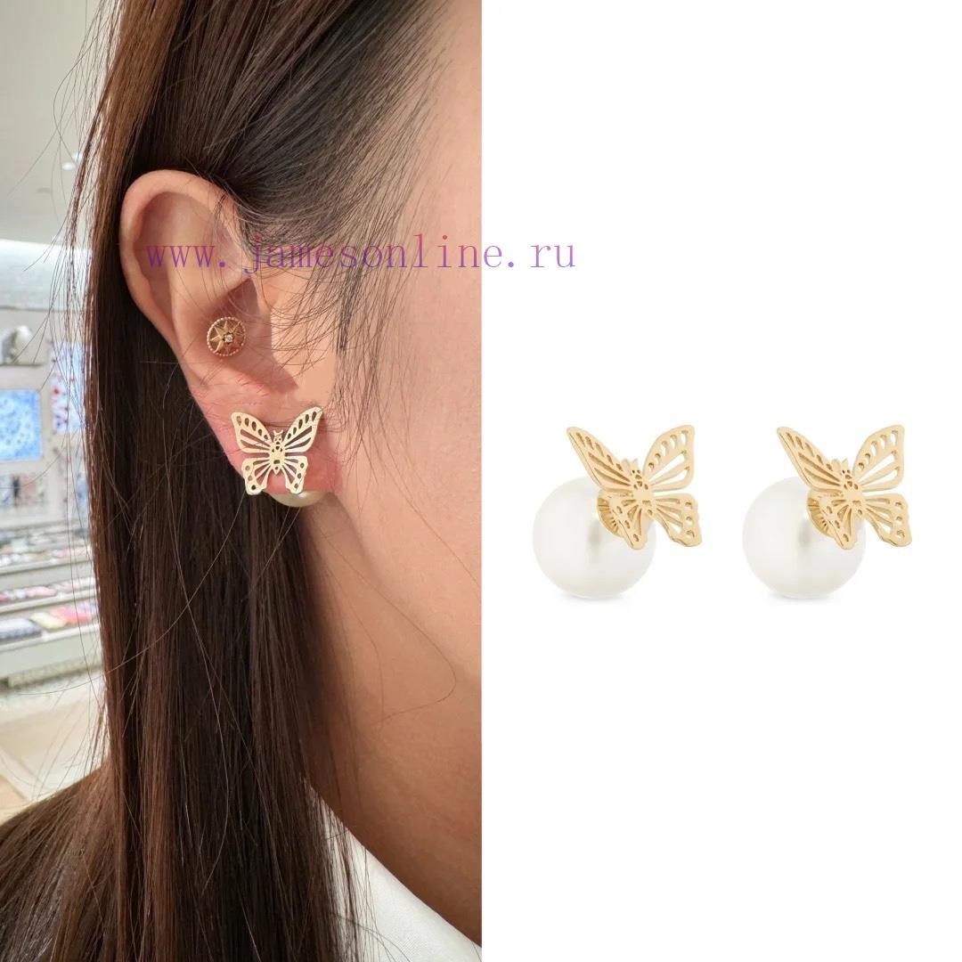 Code E2432DIOR Earrings Are Hot Selling And Newly ReleasedDior Pearl Butterfly 🦋 Earrings🤑 Thes 7yh94jm0 - Image 8