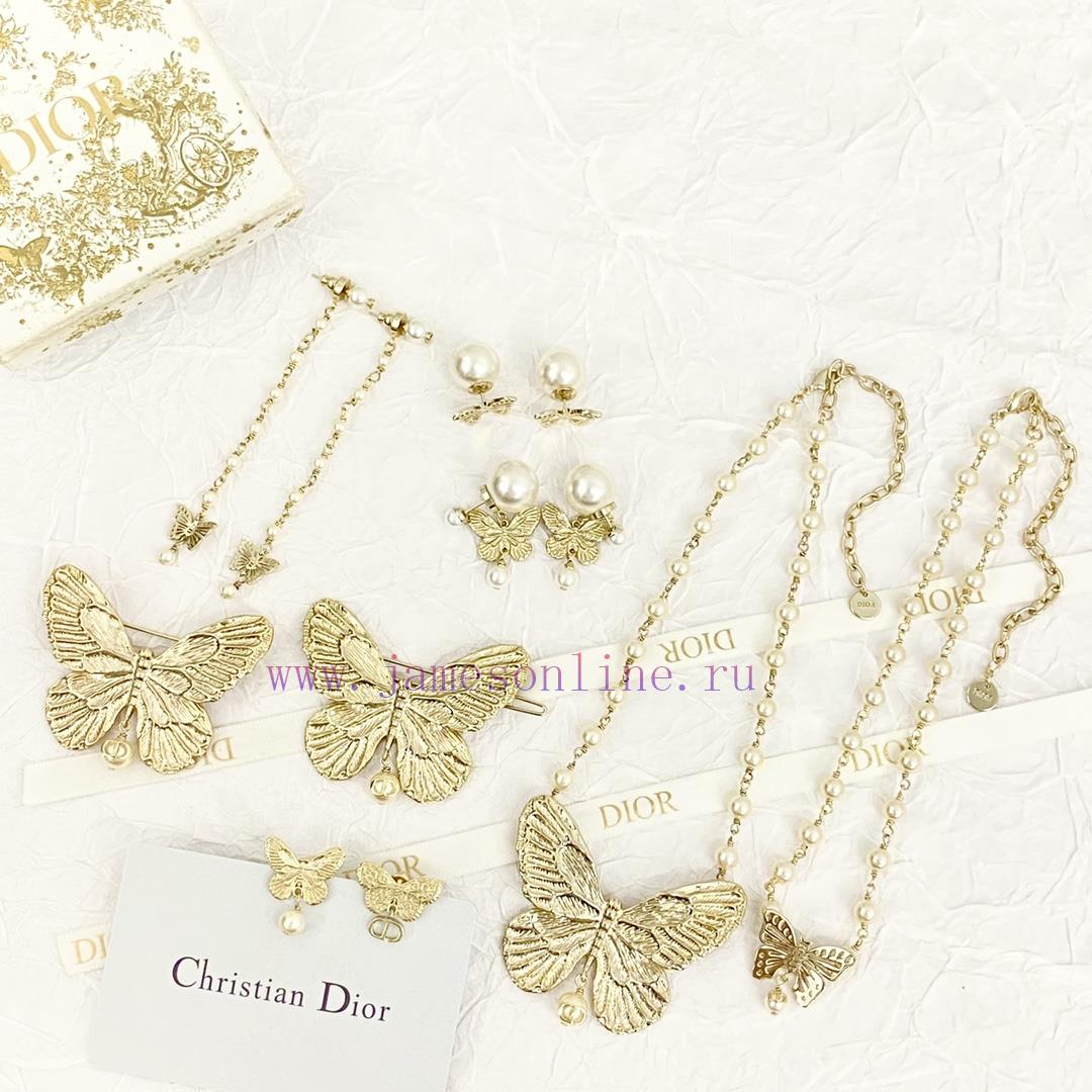 Code E2432DIOR Earrings Are Hot Selling And Newly ReleasedDior Pearl Butterfly 🦋 Earrings🤑 Thes 7yh94jm0 - Image 9