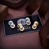 Versace Beauty Head Maze Design Letter Earrings Medusa Gold Earrings Fashion Collection Origina qq3dlshj