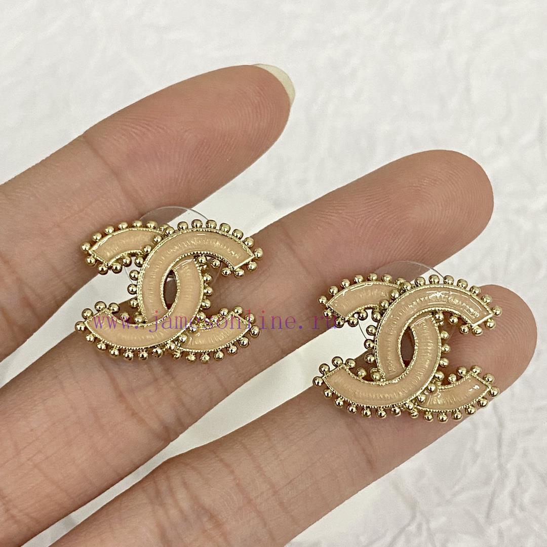 Code E2420Chanel Earrings Sell Well And Become NewCHAN 23 Enamel Drip Oil Double C Earrings🤩 Cl zrcyz4o8 - Image 4