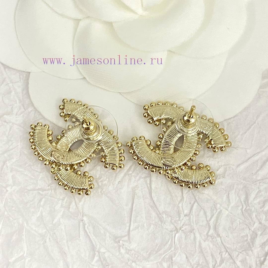 Code E2420Chanel Earrings Sell Well And Become NewCHAN 23 Enamel Drip Oil Double C Earrings🤩 Cl zrcyz4o8 - Image 5