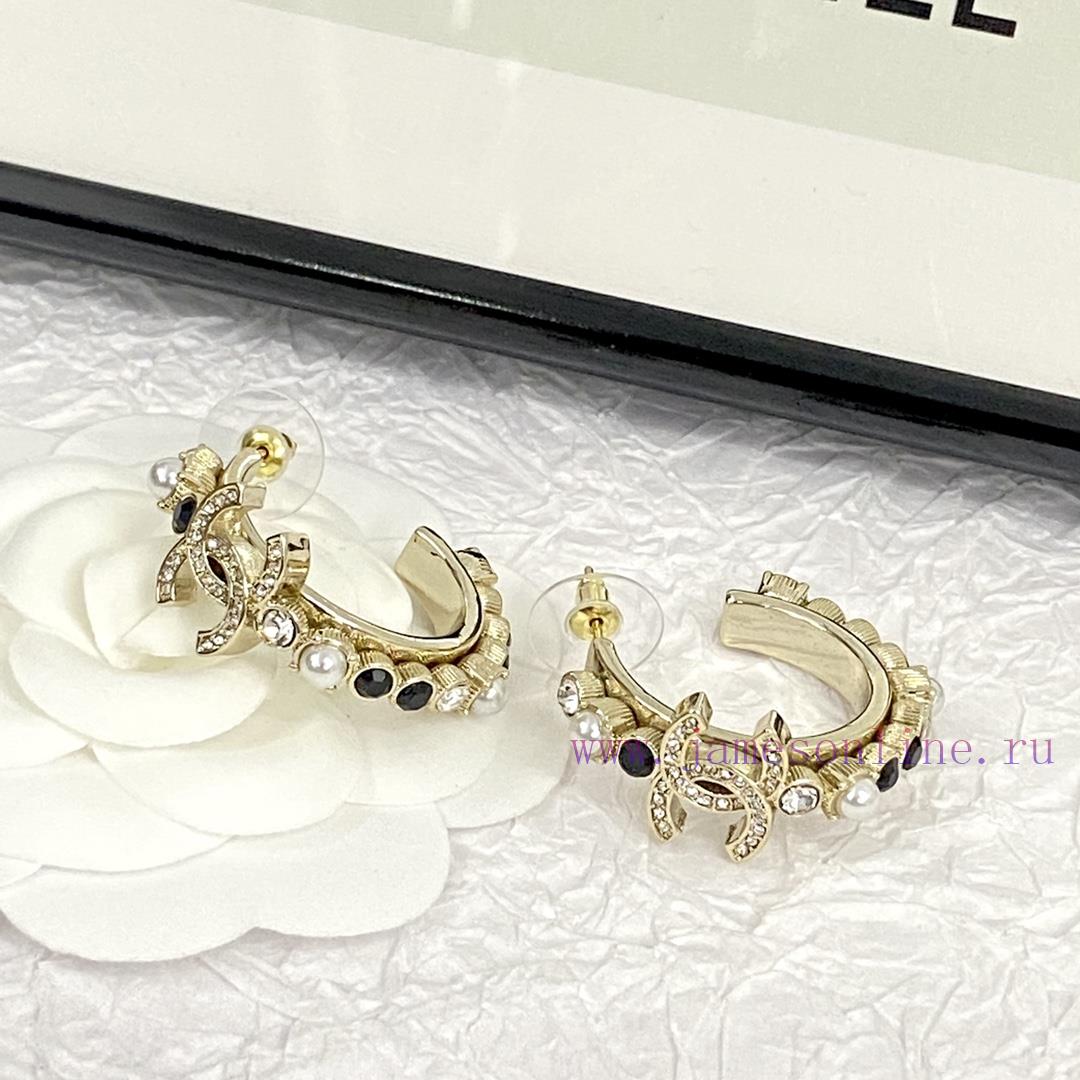 Code E2423Chanel Earrings Sell Well And Become NewCHAN 23 Black And White Diamond CC Earrings🤩 6wcdfri2 - Image 2