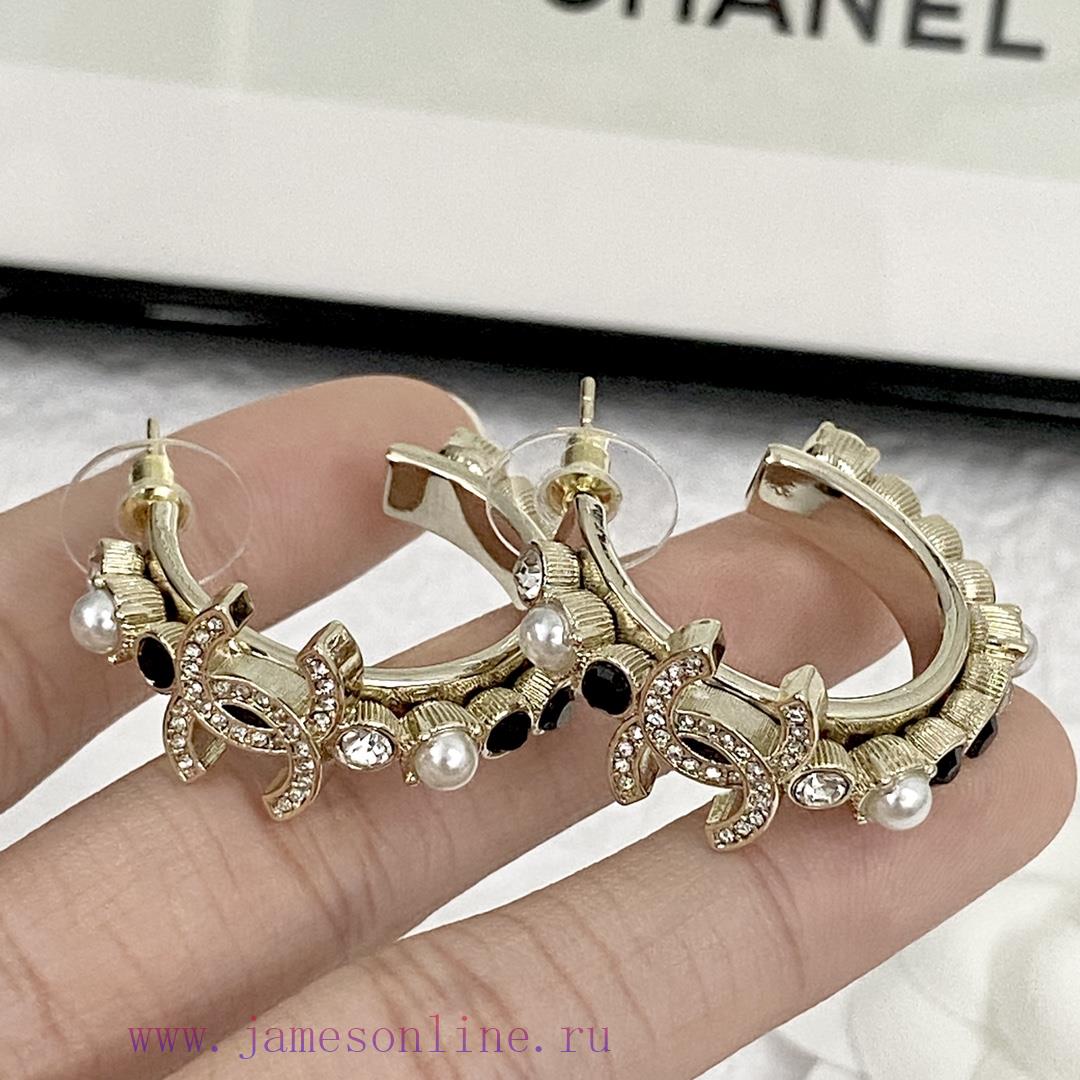 Code E2423Chanel Earrings Sell Well And Become NewCHAN 23 Black And White Diamond CC Earrings🤩 6wcdfri2 - Image 5