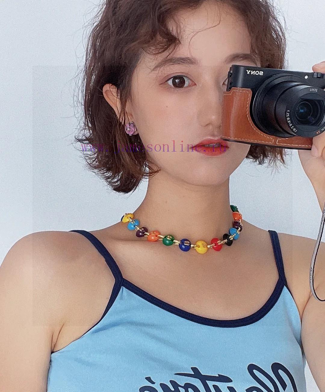 The New Chanel Double C Color Bead Splicing Bean Necklace Is Even More Beautiful And Personaliz q5zvy880