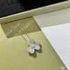 A2026 Pure Silver Precision Edition VCA Gentle Full Diamond Explosive | Clover Large Necklace E 85i06eax