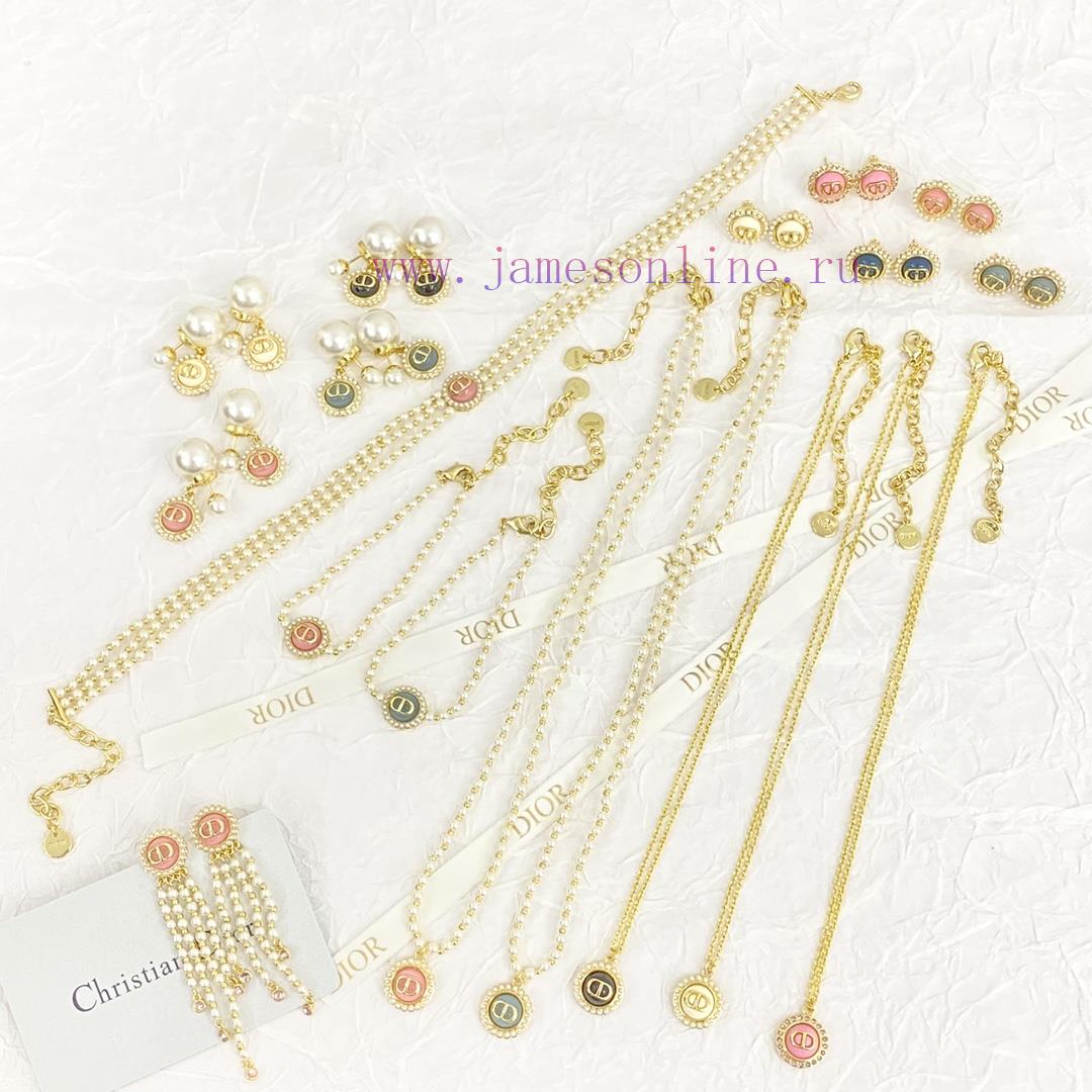 Code N729DIOR Necklace Hot Selling Item Hits New Market🤑 CD Letter Pink Circular Button Necklac 5s2tm17b - Image 8