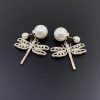 Dior Light Gold Full Diamond Dragonfly Earrings Consistent ZP Brass MaterialUpdate Time: 2022-0 k2jg73j0