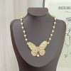 Code N739DIOR Necklace Hot Selling Item Hits New Market🤑 Dior Butterfly 🦋 Pearl NecklaceThe Ele kjzxc6pw