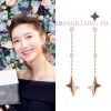 Queen's Day Bestseller Swarovski HALVE Women's Star Long Asymmetrical Shaped Earrings Zheng Sum sweo4pzx