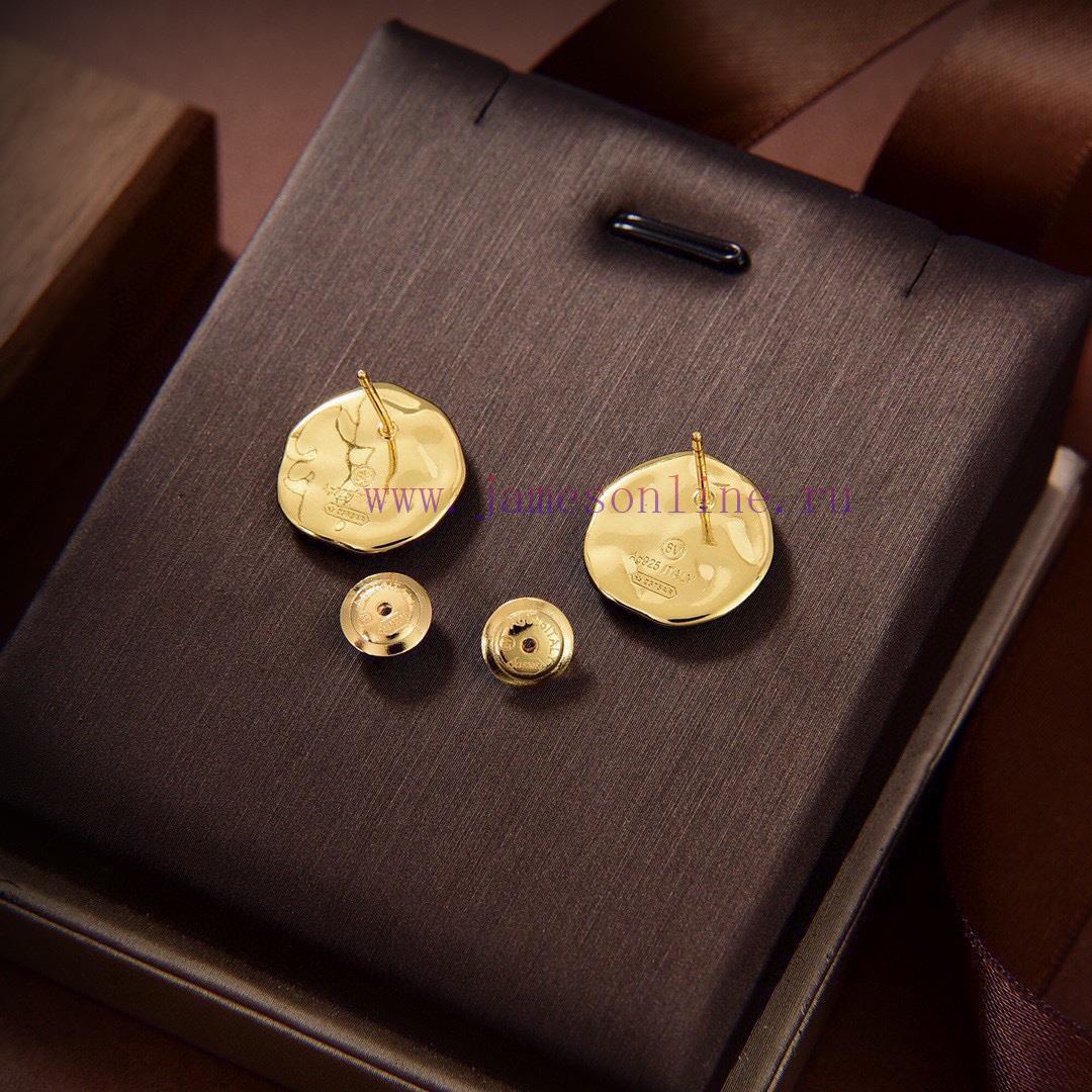 BV's New Earrings Are Full Of Artistic Sense With Brass Carved Patterns That Create A Super Exp gvt504c2 - Image 4