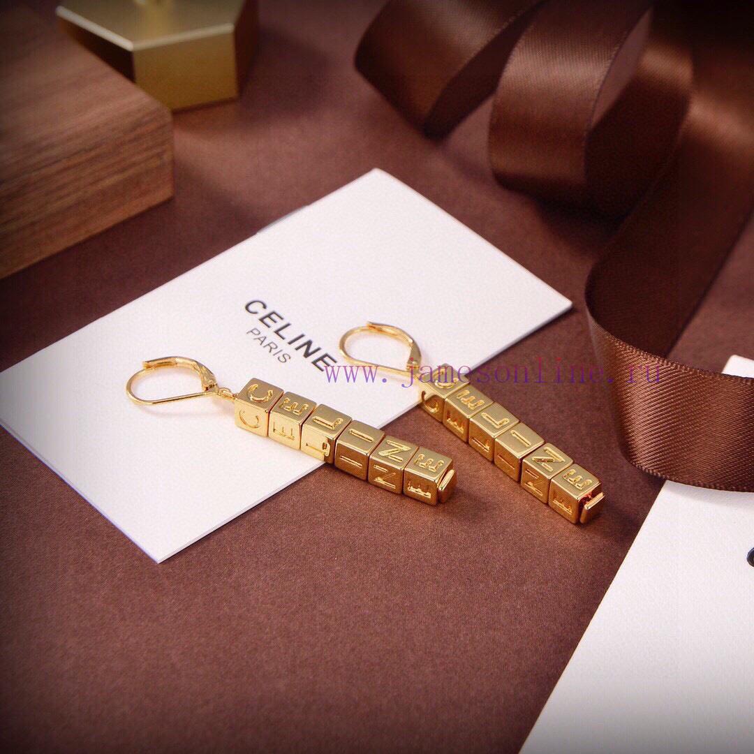 Celine's New Letter Earrings PRECLOUS New Simple And Fashionable Earrings Are Made Of Brass Mat mt6fxyae - Image 4
