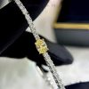 The C450 Flagship Goose Yellow Pigeon Egg Diamond Bracelet Is Made Of Super 5A High Carbon Diam kv4d57s9