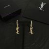 Saint Laurent Earrings Have A Strong Metallic Texture And Are Made Of Original Brass Material. cvi2xwht